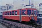 Der WSB Be 4/4 13  Leimbach  in Aarau WSB. Die Triebwagen Be 4/4 9 - 14 wurden 1965 in Dienst gestellt. 

Analogbild vom März 1985