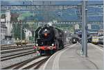 Von Zürich über Zug Kommend musste die SNCF  141 R 1244 vom Verein Mikado 1244 ihren Zug zur Weiterfahrt nach Luzern manövrieren und dann umfahren.
