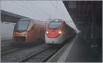 Bahnfotografie im Winterhalbjahr bei  schönem  Hochdruckwetter hat öfters seine Tücken: entweder ist es neblig wie hier, oder das Tal durch welches die Bahn fährt, liegt im
