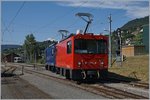 Die beiden  Klötzchen , der MVR HGem 2/2 2501 und der MOB Gem 2/2 2502 in Blonay.
17. August 2016 