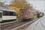 La DER de la Saison / Das Saison Ende der Blonay Chamby Bahn 2025 - Seit einigen Jahren zeigt die Blonay Chamby Bahn zum Saison Ende mit einem verdichteten Fahrplan noch einmal ihre herrlichen Fahrzeuge im Einsatz: Die BOB HGe 3/3 29 N° 29 der B ...