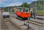 Das gedrehte  Biniou  verl�sst seine  Drescheibe  und kehrt wieder auf die Gleise zur�ck. Das Bild entstand in Blonay. 

7. September 2024
