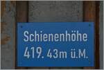 Bahnhof Ramsen, Schienenhöhe 419,43m ü.M.