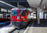 Die RhB Ge 4/4 II 626 „Malans“  (RhB BoBo II – 626) am 20 Februar 2017 im RhB Bahnhof St.