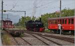 Für eine grössere Gesellschaft führt die Blonay-Chamby Bahn einen Extrazug von Vevey nach Chaulin.