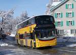 (270'642) - PostAuto Ostschweiz - SG 445'308/PID 11'042 - Alexander Dennis (ex SG 443'908) am 4. Januar 2025 beim Bahnhof Nesslau-Neu St. Johann