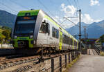 Zwei gekuppelte  Lötschberger  der  BLS RABe 535 103 und der BLS RABe 535 120 fahren am 08.09.2021,als RE 4274 (RegioExpress) Domodossola – Brig – Kandersteg – Spiez –