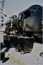 Die SBB Historic C 5/6 2978  Elefant  bei den Feierlichkeiten  150 Jahre Schweizer Bahnen  (1847-1997) in Delémont bei der Drehscheibe.