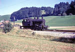 SBB Dampflok E 4/4: Lok 8854 wartet auf Abbruch in Thrishaus bei Bern, 7.September 1966. 