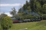 Fahrtag DVZO mit 120-jähriger Lady.

Ed 3/3 401 'Bauma' oberhalb der Giesserei Wolfensberger. Oktober 2021.