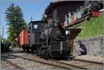 Festival Suisse de la vapeur / Schweizer Dampffestival 2026 - die Gastlok G 2/2 TICINO rangiert in Chaulin einen GFM G�terwagen.