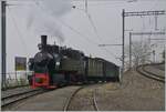 La DER 2021 (Saison Abschluss 2021): die G 2x 2/2 105 schiebt ihren Zug in Chamby nach Chaulin Musée.
