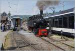 Die SEG G 2x 2/2 105 der Blonay Chamby Bahn rangiert in Blonay um den ersten Dampfzug der Saison von Blonay nach Chaulin zur�ckzufahren.