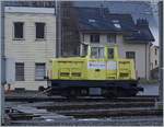 Der Zentralbahn Tm 172 599-3 wartet in Meiringen auf einen neuen Einsatz.