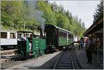 Der kleine Schienentraktor Tm 2/2 (Orenstein&Koppel 1930) steht in Chaulin und hat an diesem Tag den Rangierdienst übernommen.