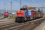 SBB/Travys: SBB Cargo Am 843 067-0 und Travys Em 3/3 3 Henschel in Chavornay am 14.