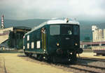 SBB Historic: Eher selten führt eine Extrafahrt die Bm 4/4II 18451 (1939) in das Industriegebiet von Cressier, wie dies im Jahre 1999 geschehen ist.
Foto: Walter Ruetsch SBB Historic: Eher selten führt eine Extrafahrt die Bm 4/4II 18451 (1939) in das Industriegebiet von Cressier, wie dies im Jahre 1999 geschehen ist.
Foto: Walter Ruetsch