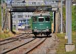 Durchfahrt der ehemaligen MThB-Lok Re 4/4 mit der Nummer 416 628-6 in Frauenfeld.