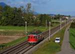 SBB: Sehr seltener Lokzug mit der Re 4/4 l 1009 im letzten Abendlicht zwischen Solothurn und Biel am 2. Oktober 2014.
Foto: Walter Ruetsch