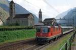 SBB: IR Locarno-Basel mit der Re 420 156-2 vor der prächtigen Kulisse der beiden Kirchen San Nicola und San Michele am 13. September 2016.
Foto: Walter Ruetsch