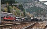 Re 4/4 II mit dem Gotthard Panorama Express und die Re 4/4 II 11161 als Vorspann für die beiden C 5/6 2978 und 2969 in Göschenen. 

21. Okt. 2017i