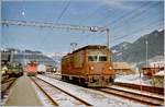 Die BLS Re 4/4 171 in Zweisimmen im Januar 1997 als Analogbild; freilich kann man auch heute im Digitalzeitalter noch Bilder der BLS Re 4/4 machen, doch der Bahnhof von Zweisimmen hat sich seit 1997