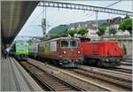 BLS Re 4/4 190 - 195 ab 1982; die BLS Re 4/4 191  Reichenbach  mit einer RE Komposition in Spiez, eingerahmt vom BLS Nina 525 011 nach Fruttigen und der SBB Bm 4/4 18430.

5. Juni 2008