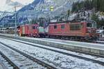 BLS 174 steht am 2 Januar 2020 bei der Autoverladerampe in Kandersteg.