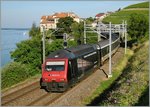 Am 22. Juni 2008 gratulierte die SBB Re 460 026-8 bei Rivaz der BLS zur Eröffnung des Lötschberg Basis Tunnels (LBT).