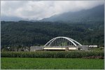 Zwischen Bex und St-Maurice überquert die Strecke Lausanne Birg die Rhone.