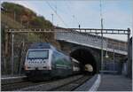 Die SBB Re 460 025-2 fährt ist mit ihrem IR nach Brig in Lutry durch.