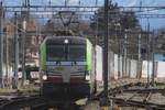 BLS 475 403 wurde vom Bahnsteig in Thun am 23 März 2017 fotografiert.