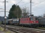 SBB: Güterzug Wiler bei Utzenstorf-Zürich RBL mit Re 6/6 11623  RUPPERSWIL   bei der Einfahrt Gerlafingen am 8.