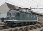 SBB: Re 6/6 11646  BUSSIGNY  in Gerlafingen auf den nächsten Einsatz wartend am 2. Dezember 2014.
Foto: Walter Ruetsch