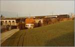 Die SBB Re 6/6 11643  Laufen  mit dem IC 378  Mont-Blanc  Hamburg - Genève mit Kurswagen nach Port-Bou auf dem 285 langen Mösli-Viadukt in Grenchen.