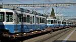 Re 620 072-9  Balerna , Tram 2000 (VBZ)
VON ZÜRICH NACH WINNYZJA.
Ab dem Jahr 2022 erhält die Stadt Winnyzja in der Ukraine in einem ersten Schritt 35 Tram 2000 der Verkehrsbetrieb Zürich (VBZ). Um dies zu ermöglichen, haben die Schweiz und die Stadt Winnyzja am 23. Dezember 2020 ein Abkommen für die zweite Phase des seit dem Jahr 2006 laufenden Strassenbahnprojekts unterzeichnet.
Mit dem von der Re 620 072-9 „Balerna“ geführten planmässigen  Güterzug 60281 RBL – BU gingen am 20. März 2023 acht ehemalige VBZ Tram 2000 auf ihre grosse Reise. Verewigt wurden sie anlässlich der Bahnhofsdurchfahrt Schlieren.
Foto: Walter Ruetsch
