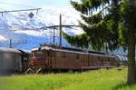 Güterverkehr auf der Lötschberg-Achse: Einst war sie der Stolz der BLS. Ae8/8 275 in Frutigen, 23.Mai 2017. 