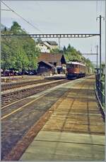 Nach der Vorspannleistung kehrt die Ae 6/8 als Lokfahrt nach Spiez (oder Frutigen) zurück Das Bild entstand in Ausserberg.