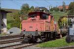 Dampftage Huttwil mit frisch genesenem Bubikopf. 

In Sumiswald-Grünen steht mit Ee 3/3 16403 ein echter Oldtimer im Arbeitsalltag. Oktober 2023.