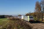 486 507 war mit dem  Inter-Kombi -Zug am 31. Oktober 2015 bei Grabensttt in Richtung Salzburg unterwegs.