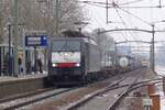 Am 24 Jänner 2019 macht SBBCI 189 282 dwangsweise Pause in Tilburg-Universität wegen ein Pannenzug 200m vor dieser KLV.