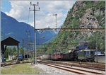 Die SBB Re 4/4 II 11161 wird in Bodio dem Dampfzug vorgespannt und durchfahrende Züge bieten interessante Motive. 
28. Juli 2016