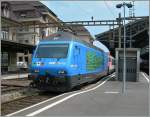 Die SBB Re 460 071-4 (Vetro) in Lausanne.