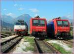 FS 444 056, SBB Re 474 014 und 015 in Domodossola am 10.