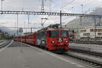 Ge 4/4 II 615  RePower  bei der Einfahrt in den Bahnhof von Samedan am 7.