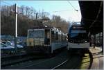Hin und wieder erreicht eine MOB Lok den Bahnhof Vevey, wie hier am die GDe 4/4 6605.