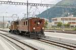 Jubilum,125 Jahre RhB.Museumslok Ge4/6 Nr.353(SLM/MFO 1914)und Ge6/6 I Nr.415(SLM/BBC 1929)beim unsetzen in Samedan.Eine Ge4/6,die Nr.391(SLM/AEG 1913)befindet sich im Deutschen Technikmuseum in