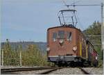  La DER de la Saison!  (Saisonabschlussfeier der Blonay-Chamby Bahn 2022) Die BOB HGe 3/3 29 verlässt mit ihrem Zug nach Chaulin den Bahnhof von Chamby. 

30. Oktober 2022
