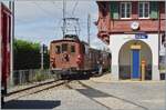 L'aventure ferroviaire de l'Oberland Bernois / Das Bahnabenteuer des Berner Oberlands - der BOB HGe 3/3 N� 29 der Blonay Chamby Bahn ist mit ihrem Zug in Chamby angekommen und wartet und auf Fahrt nach Chaulin. 

 5. September 2026 