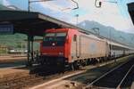 Am 19 Mai 206 steht SBBCI Söldner 484 016 für CisAlpino mit ein EC Milano Centrale--Basel SBB ins Grenzbahnhof Domodossola.